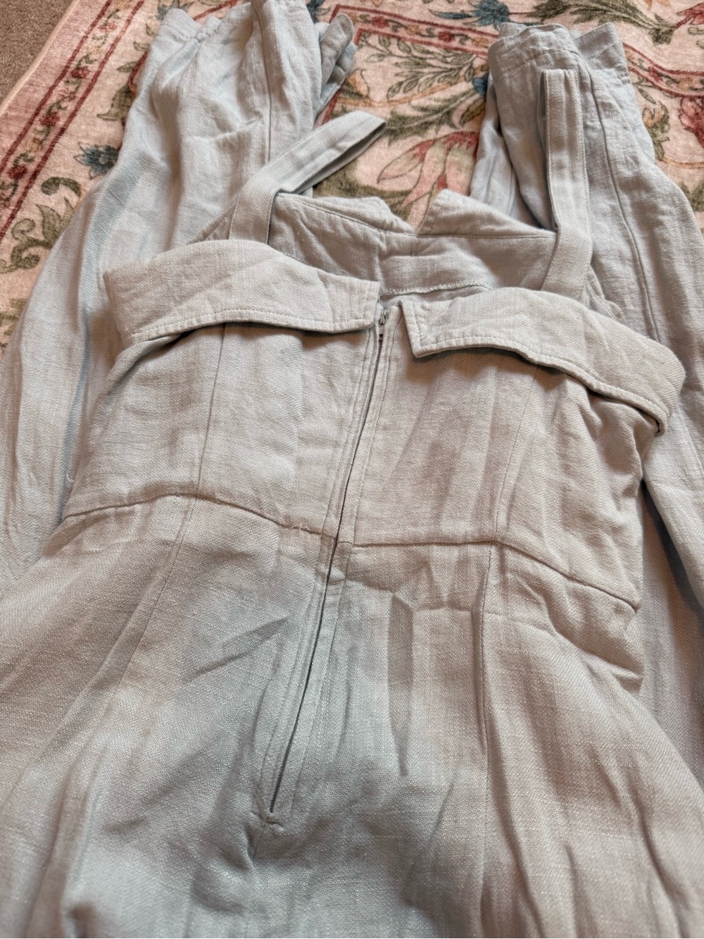 Gianni Bini Light Blue Ruffle-Strap Wide-Leg Jumpsuit - Picture 3 of 4